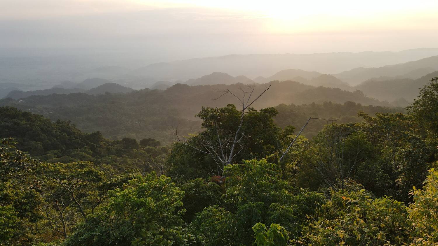 Amanecer sobre la sierra de Zongolica